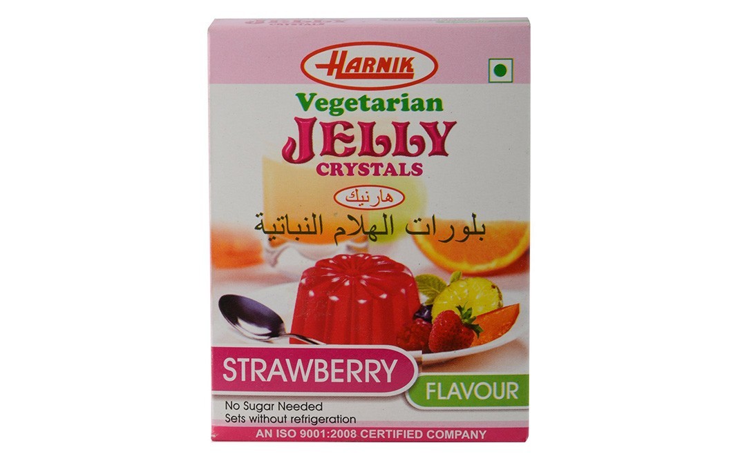 Harnik Vegetarian Jelly Crystals, Strawberry Flavour   Box  90 grams